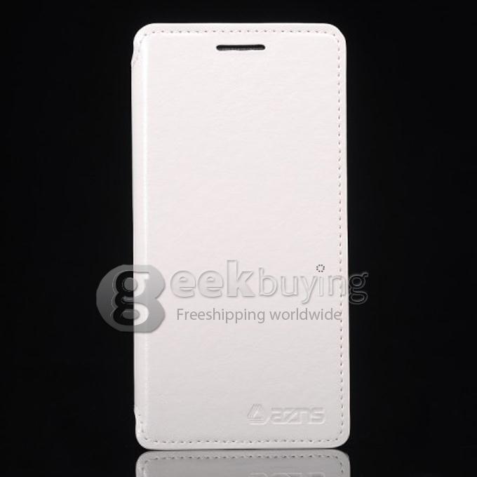 High Quality Flip Wallet Leather Case Cover for Huawei Ascend P6 - White