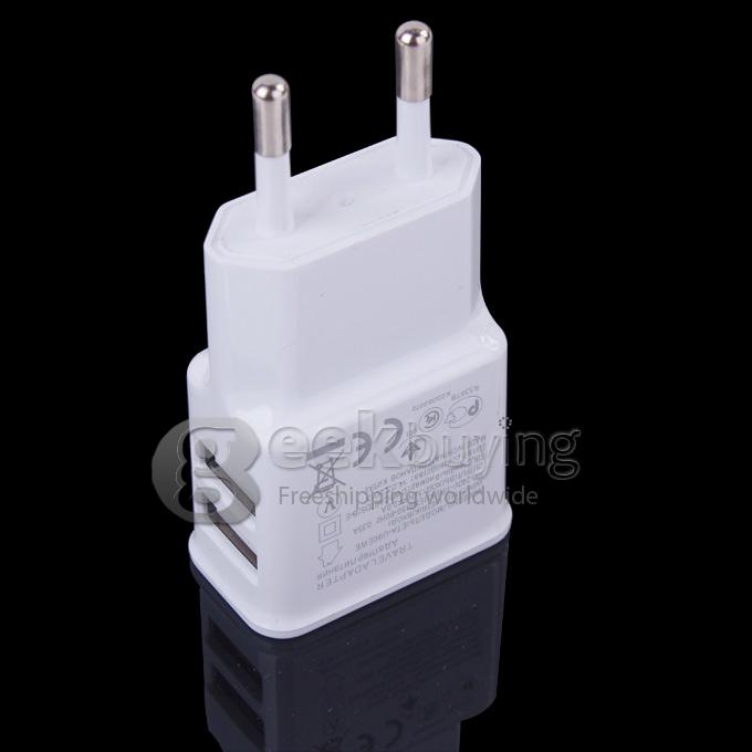 New Dual USB EU Plug Wall Charger Power Adapter for Smartphone/Tablet PC