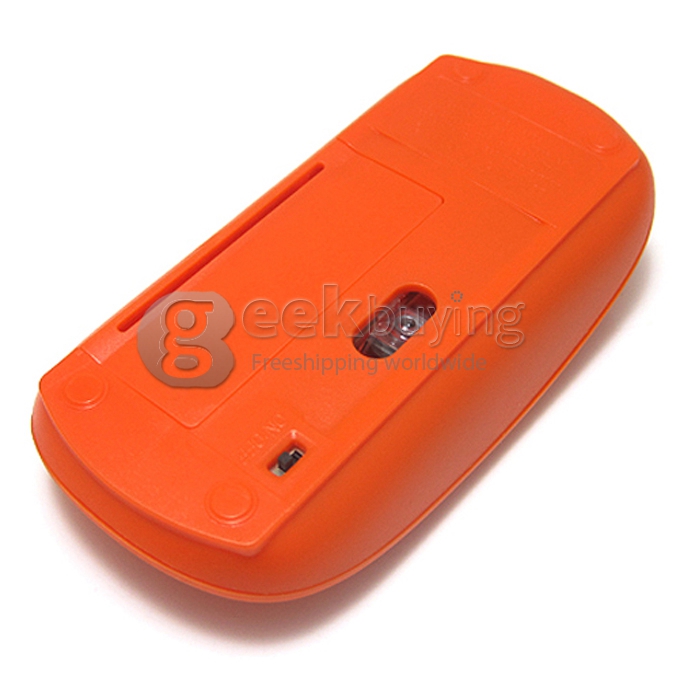 Ultra-Slim USB 2.4GHz Wireless Mouse Support Mac OS/Windows - Orange