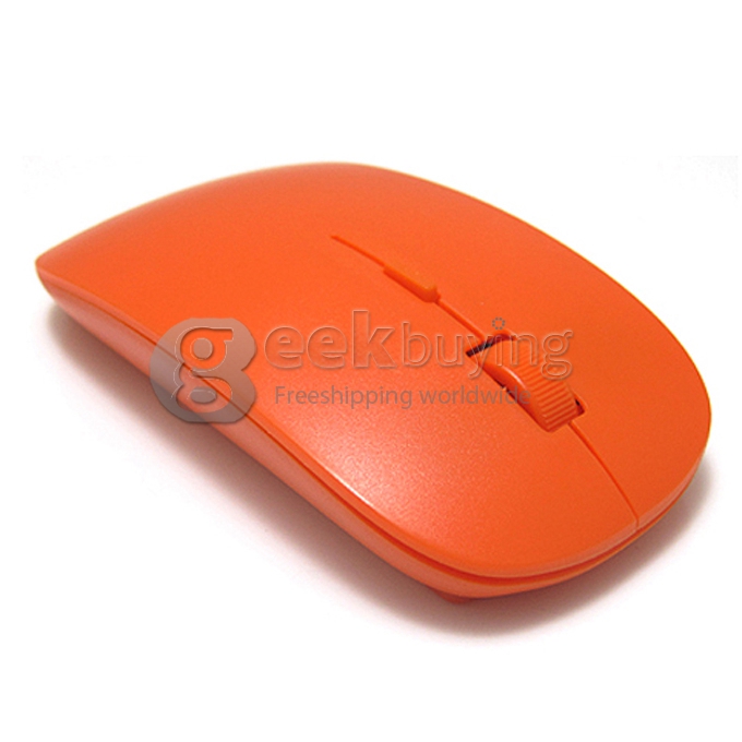 Ultra-Slim USB 2.4GHz Wireless Mouse Support Mac OS/Windows - Orange
