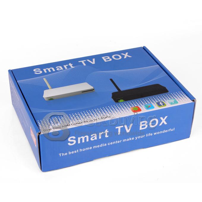 i6 Android 4.2 TV BOX AML8726-MX Dual Core Cortex A9 1G/4G XBMC Built-in WIFI and External Antenna Support Miracast White