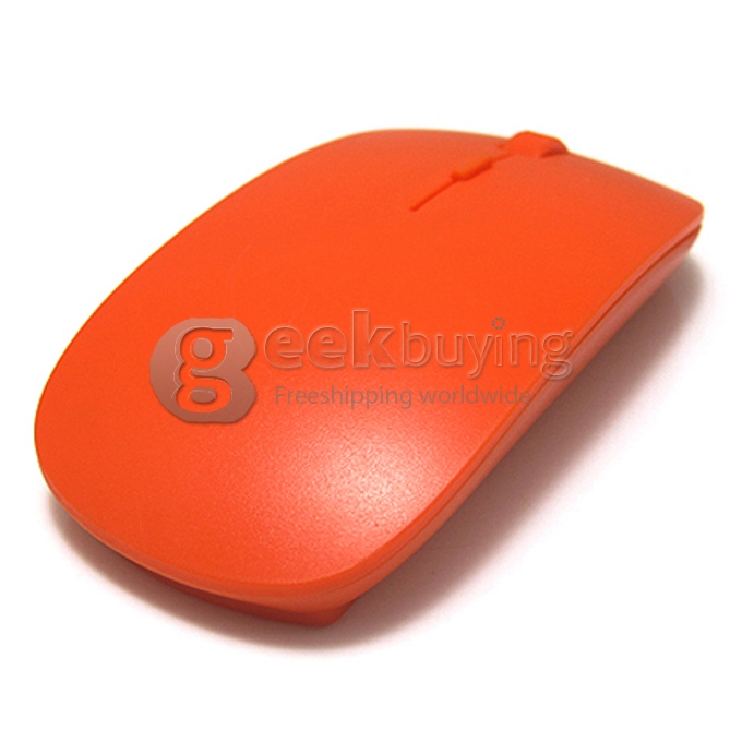 Ultra-Slim USB 2.4GHz Wireless Mouse Support Mac OS/Windows - Orange