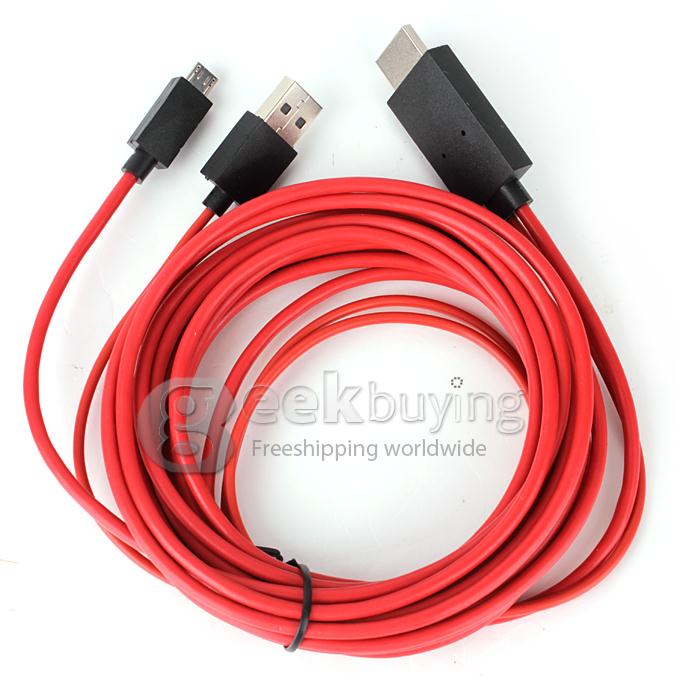 4M Micro USB MHL(5P) Male to HDMI Male Cable for Smartphone