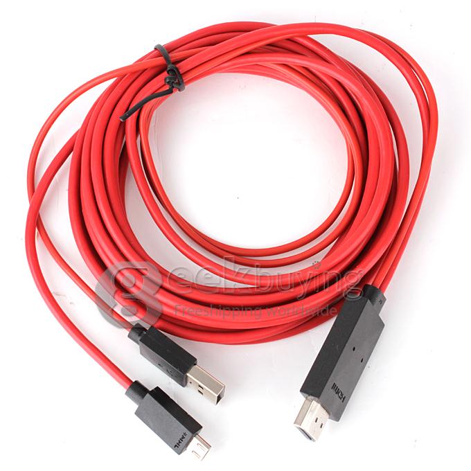 4M Micro USB MHL(5P) Male to HDMI Male Cable for Smartphone