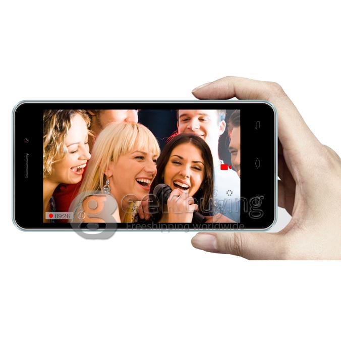 Doogee Valencia DG800 MTK6582 Quad Core 1.3GHz 4.5 Inch Android 4.4 OS Smartphone 1GB RAM 8GB ROM IPS QHD Screen 13.0MP 3G GPS OTG OTA Back Touch White