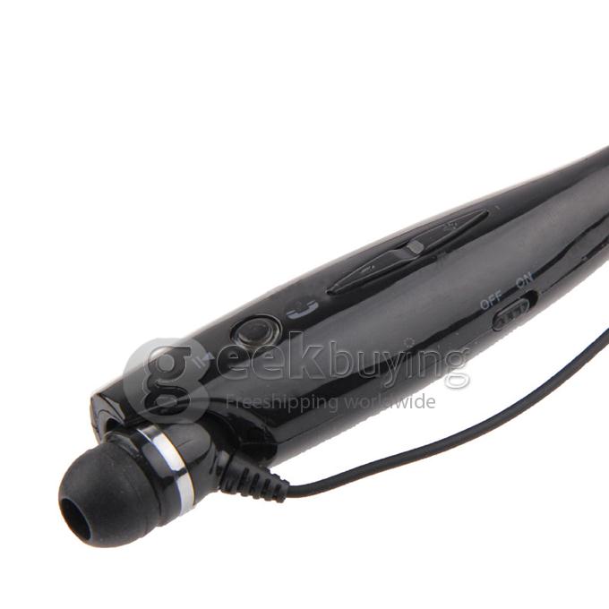 New Sport Neckband Headset In-ear Wireless Bluetooth 2.1+EDR Stereo Earphone Headsets - Black