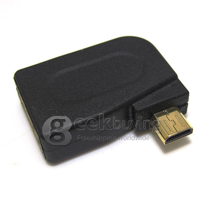 HDMI Extend Adapter Converter Micro HDMI Male to HDMI Female L Shape for HDTV/Home Theater/DVD Player/HDMI Devices Black