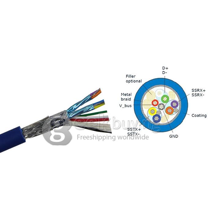 3M USB 3.0 High Speed Connection Cable A Male to B Male - Blue