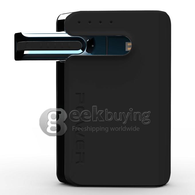 New Design 7500mA Powerbank With Bluetooth 3.0 Handsfree Headset Earphone for iPhone 6 Plus Mobile Phone-Black
