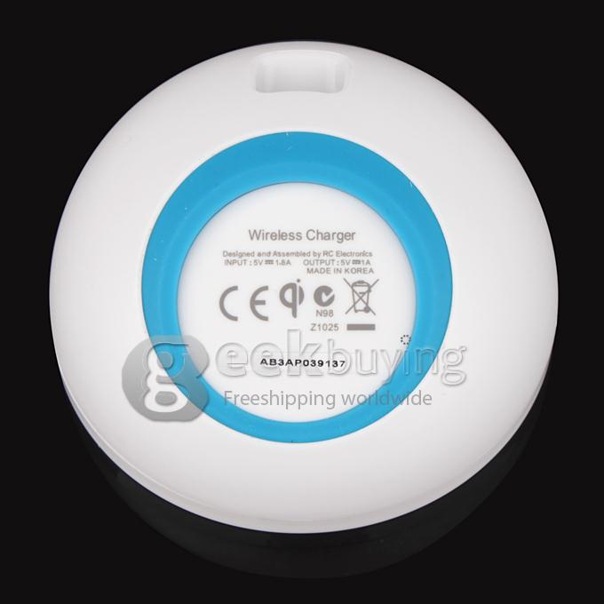 QI Standard Wireless Charger Charging Pad For iphone 5s Nexus 5 7 S4 Note3 Nokia -Blue
