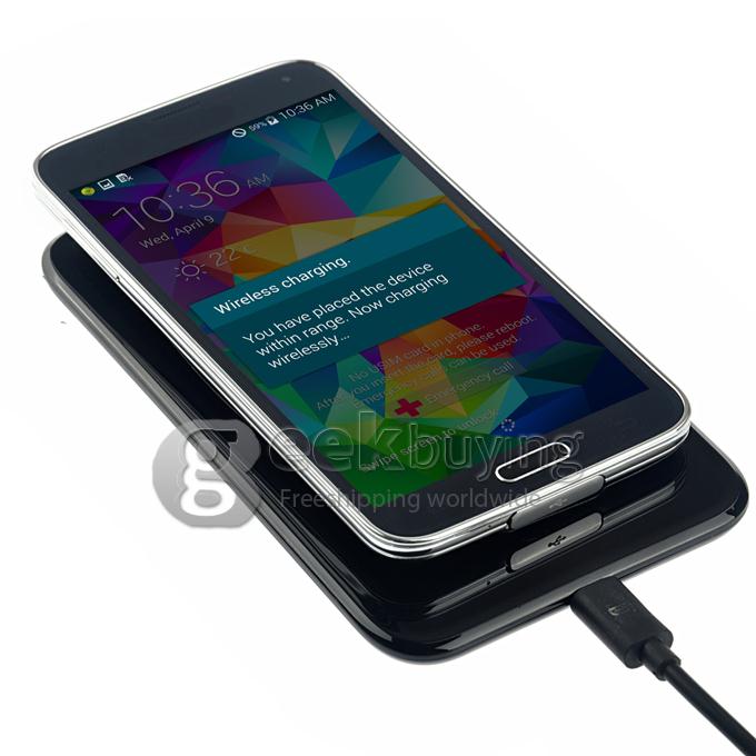 X5 Wireless Charger Support QI standard with Vent and Receiver for Galaxy S5 i9600 - Black