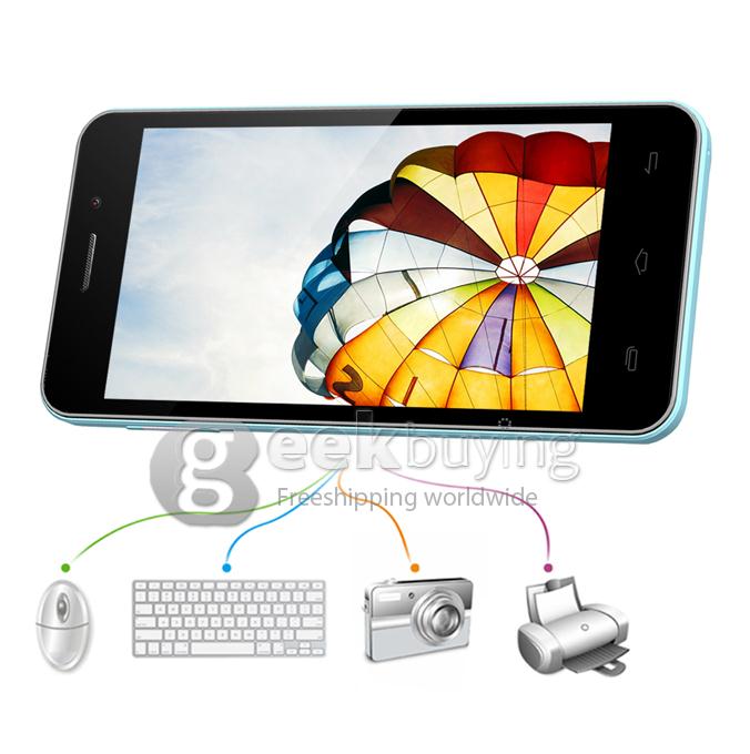 Doogee Valencia DG800 MTK6582 Quad Core 1.3GHz 4.5 Inch Android 4.4 OS Smartphone 1GB RAM 8GB ROM IPS QHD Screen 13.0MP 3G GPS OTG OTA Back Touch White