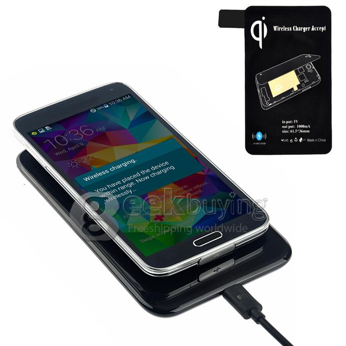 X5 Wireless Charger Support QI standard with Vent and Receiver for Galaxy S5 i9600 - Black