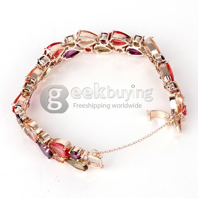 Trendy Metallic Sparkly Rhinestone Bracelet Wrist Decor Jewelry for Women Lady