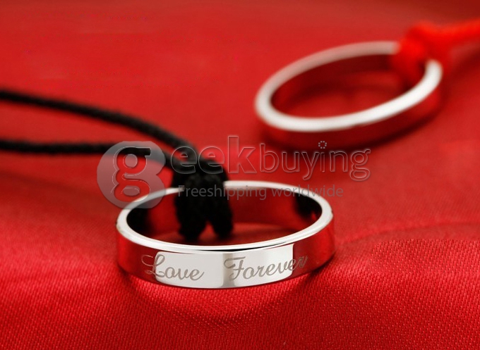 Fashion Silver Love Forever Finger Ring for Women - 7 Size