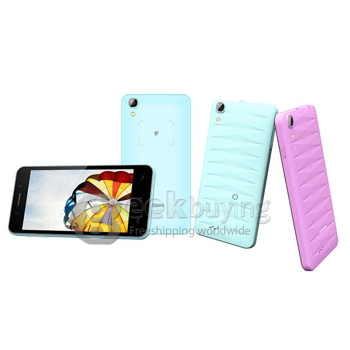 Doogee Valencia DG800 MTK6582 Quad Core 1.3GHz 4.5 Inch Android 4.4 OS Smartphone 1GB RAM 8GB ROM IPS QHD Screen 13.0MP 3G GPS OTG OTA Back Touch White