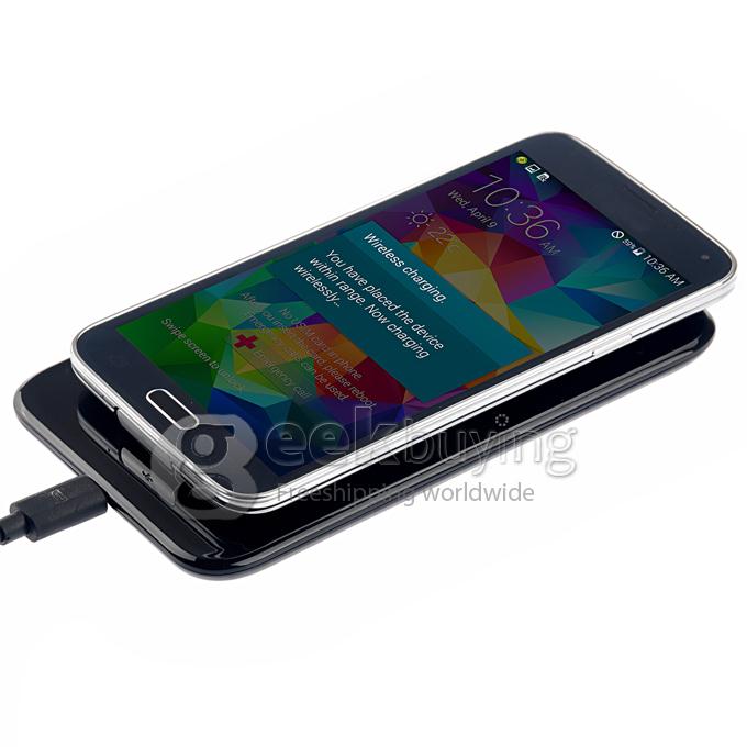 X5 Wireless Charger Support QI standard with Vent and Receiver for Galaxy S5 i9600 - Black