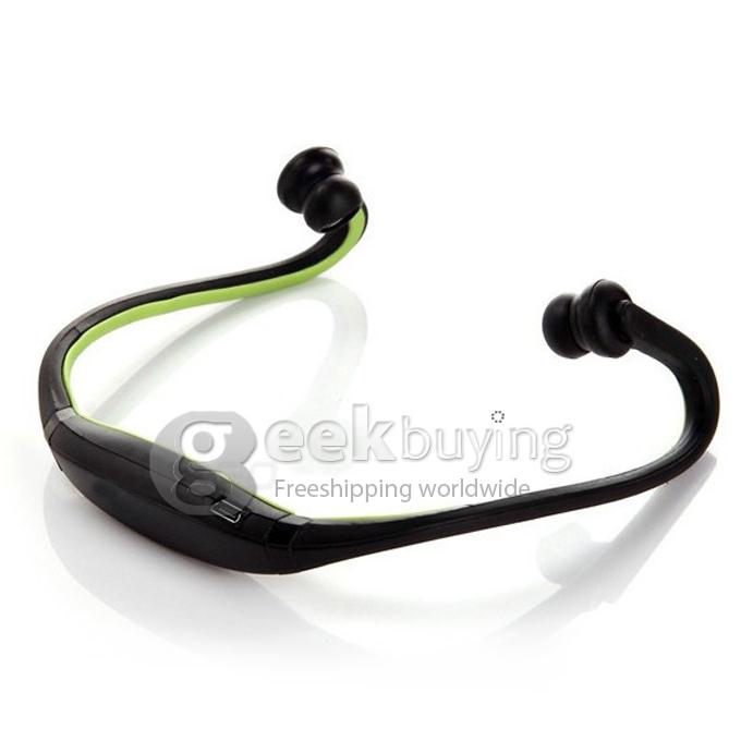 Sports Wireless Bluetooth 3.0 Headset Stereo Hands Free Back-Headphone for iPhone 5/4 Galaxy S5 i9600 -Green
