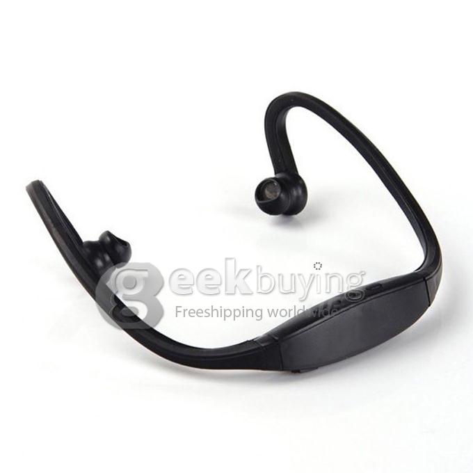 Sports Wireless Bluetooth 3.0 Headset Stereo Hands Free Back-Headphone for iPhone 5/4 Galaxy S5 i9600 -Black