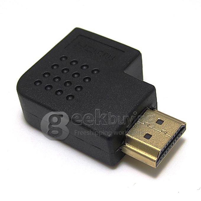 HDMI Extend Adapter Converter HDMI Male to HDMI Female L Shape for HDTV/Home Theater/DVD Player/HDMI Devices - Black