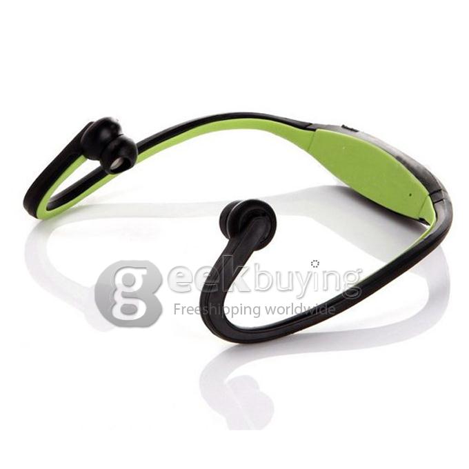 Sports Wireless Bluetooth 3.0 Headset Stereo Hands Free Back-Headphone for iPhone 5/4 Galaxy S5 i9600 -Green