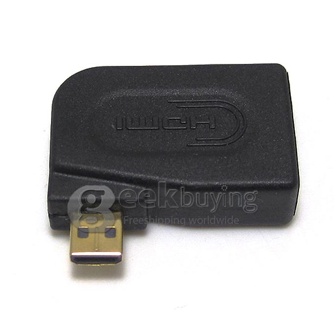 HDMI Extend Adapter Converter Micro HDMI Male to HDMI Female L Shape for HDTV/Home Theater/DVD Player/HDMI Devices Black