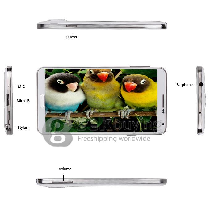 Ulefone N9002 5.7Inch HD Screen MTK6582 1.3GHz Quad Core 1GB+8GB Android 4.2 3G/GPS - White