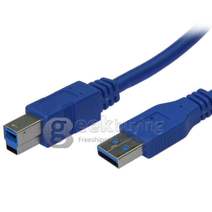 3M USB 3.0 High Speed Connection Cable A Male to B Male - Blue