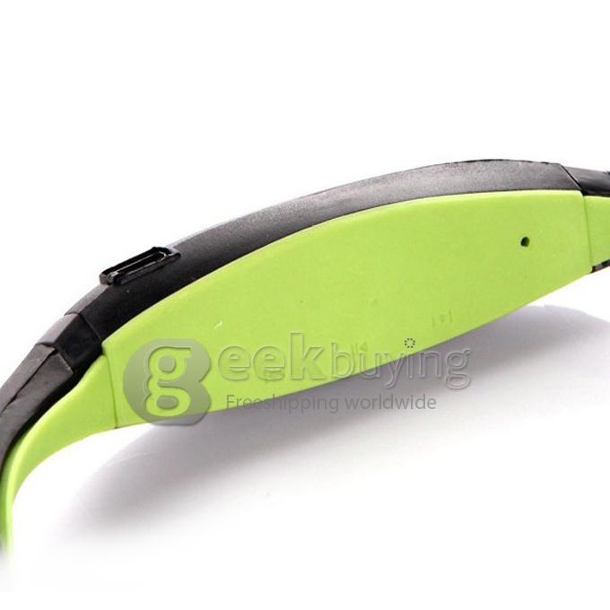 Sports Wireless Bluetooth 3.0 Headset Stereo Hands Free Back-Headphone for iPhone 5/4 Galaxy S5 i9600 -Green
