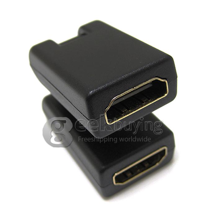 HDMI Extend Adapter Converter HDMI Female to HDMI Female 360+180 Degree Rotating for HDTV/Home Theater/DVD Player Black