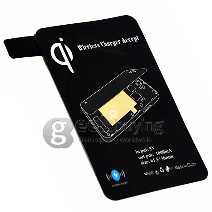 X5 Wireless Charger Support QI standard with Vent and Receiver for Galaxy S5 i9600 - Black