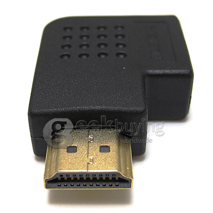 HDMI Extend Adapter Converter HDMI Male to HDMI Female L Shape for HDTV/Home Theater/DVD Player/HDMI Devices - Black