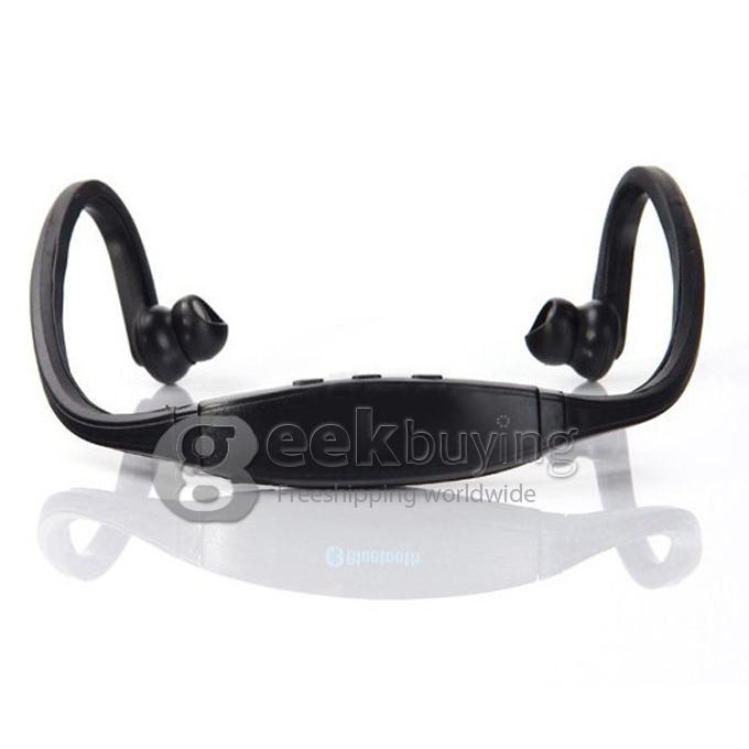 Sports Wireless Bluetooth 3.0 Headset Stereo Hands Free Back-Headphone for iPhone 5/4 Galaxy S5 i9600 -Black
