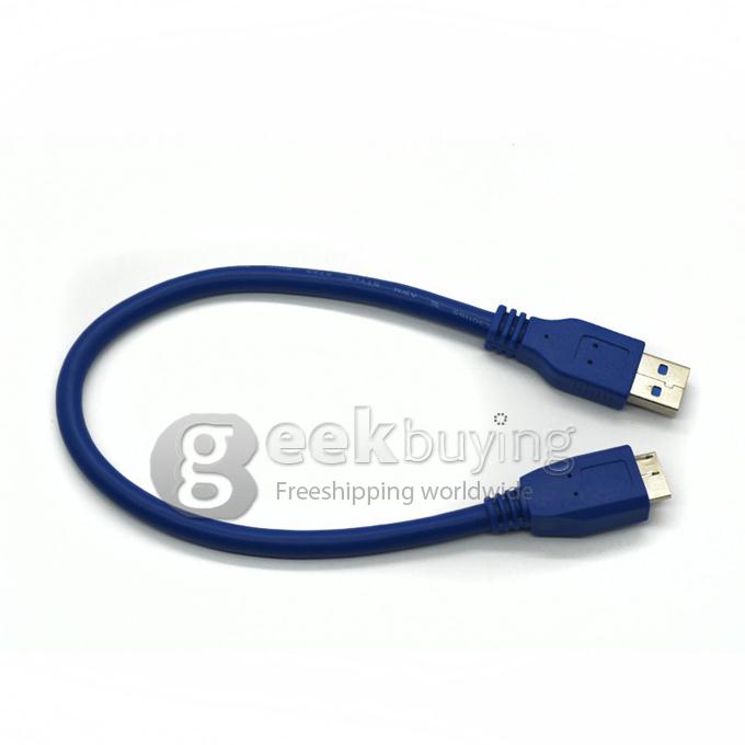 0.3M USB 3.0 High Speed Connection Cable A Male to Micro B Male - Blue