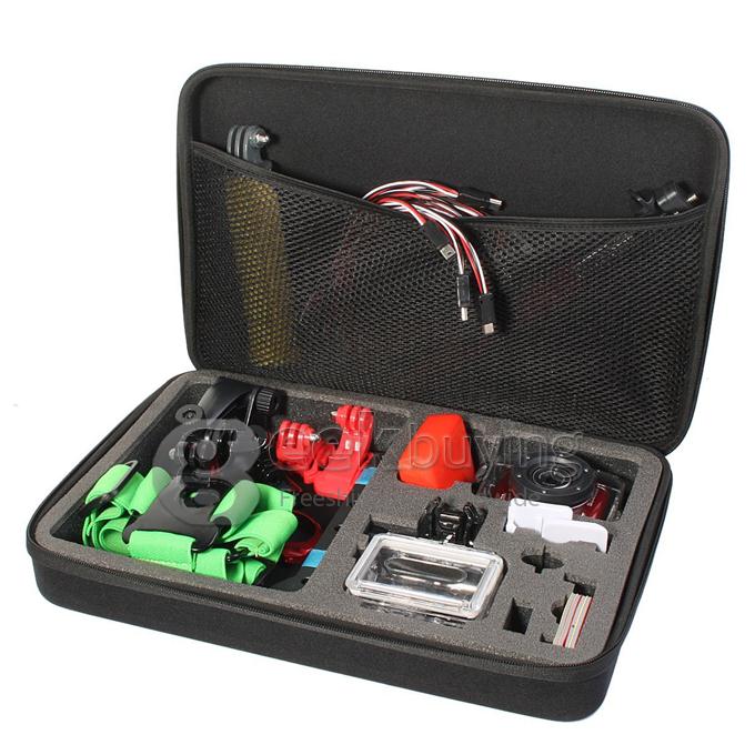 Telesin Three-dimensional Protective Travel Carry Bag Case for Gopro Hero 3+ /3 /2 /1 Camera & Gopro Accessories - Large