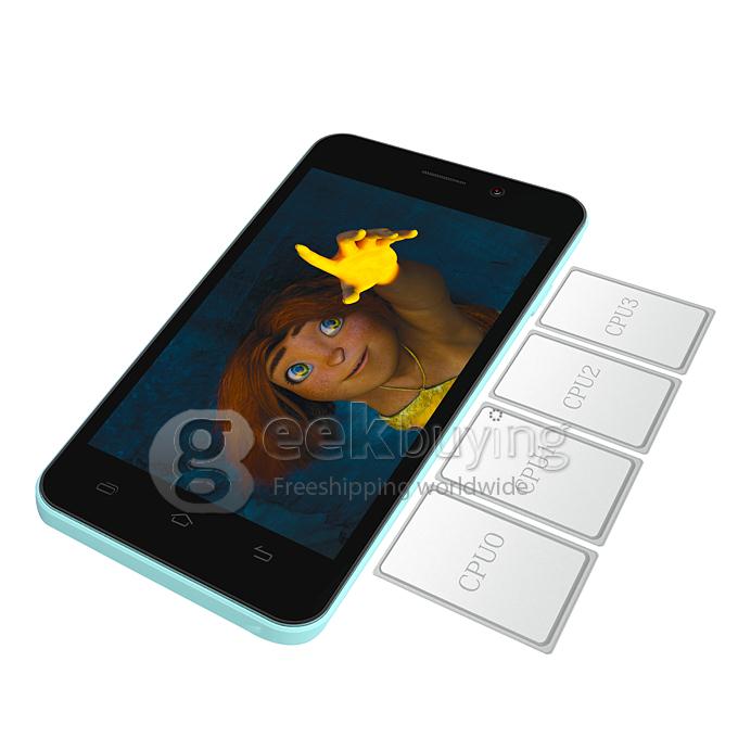 Doogee Valencia DG800 MTK6582 Quad Core 1.3GHz 4.5 Inch Android 4.4 OS Smartphone 1GB RAM 8GB ROM IPS QHD Screen 13.0MP 3G GPS OTG OTA Back Touch White