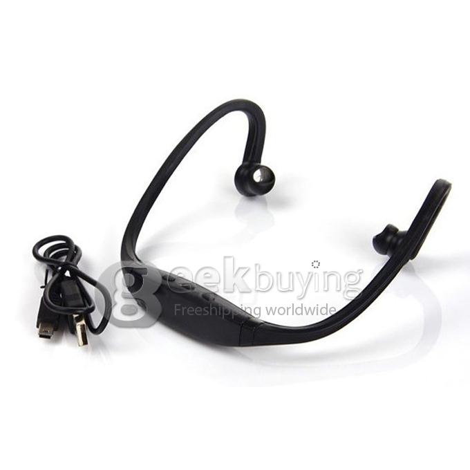 Sports Wireless Bluetooth 3.0 Headset Stereo Hands Free Back-Headphone for iPhone 5/4 Galaxy S5 i9600 -Black