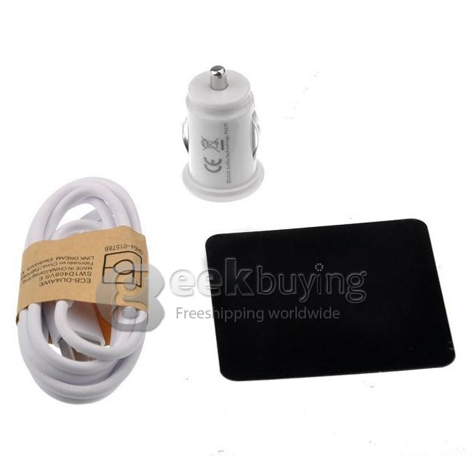 Magic Cube Car Qi Standard Wireless Charger Transmitter Charging Pad Car Wireless Charging For i9600 s5 iphone5s -White