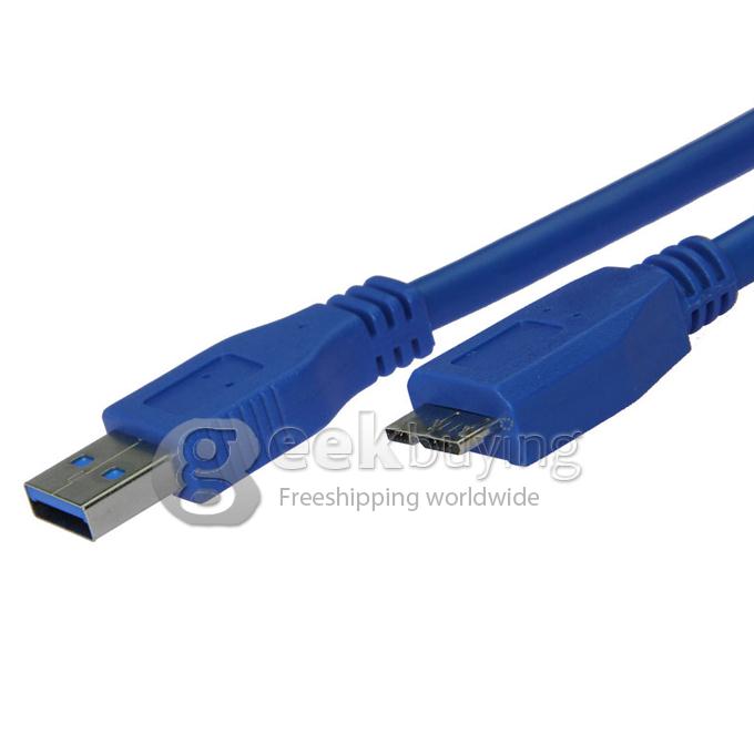 0.3M USB 3.0 High Speed Connection Cable A Male to Micro B Male - Blue