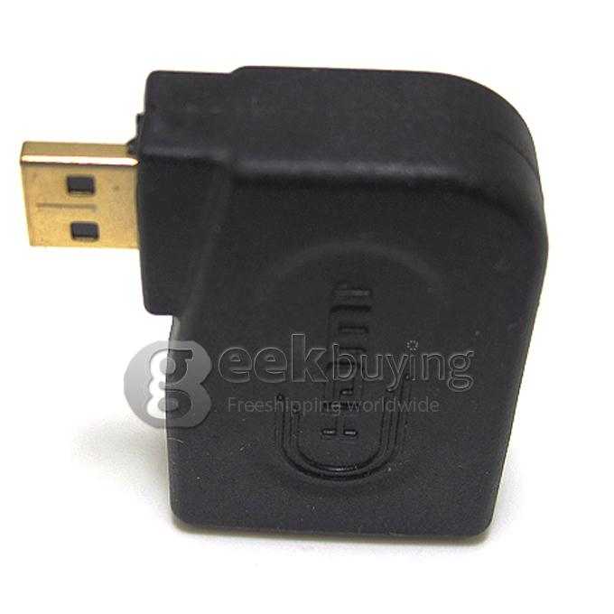 HDMI Extend Adapter Converter Micro HDMI Male to HDMI Female L Shape for HDTV/Home Theater/DVD Player/HDMI Devices Black