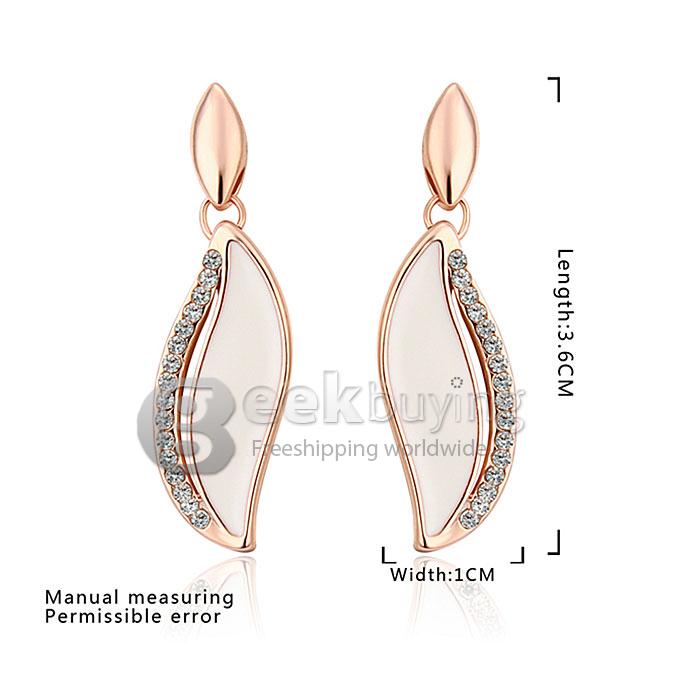 Fashion Long Pattern Earrings Ear Pins with Rhinestones for Women Lady