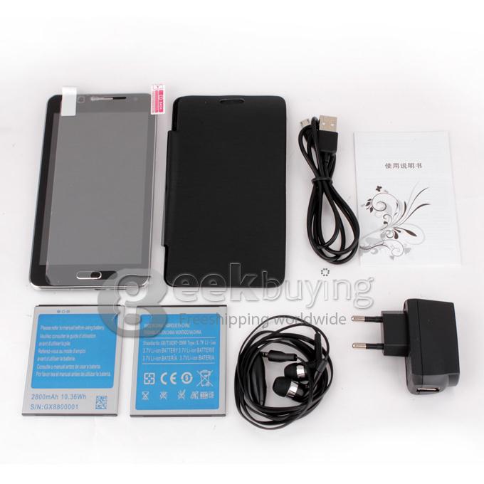 JIAKE N900W 5.3 inch Dual Core MTK6572 1.2GHz 512+4GB Android 4.2 3G/GPS- Black