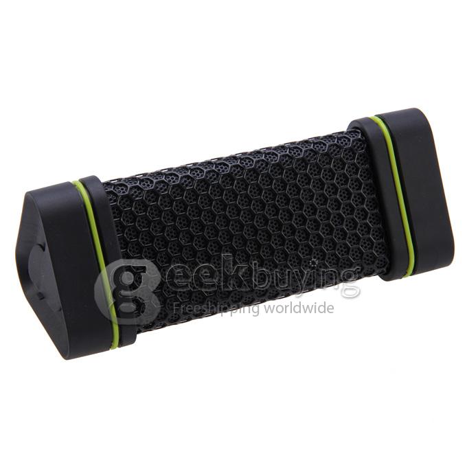 Portable Shockproof Wireless Remote Control Bluetooth Stereo Speaker - Black