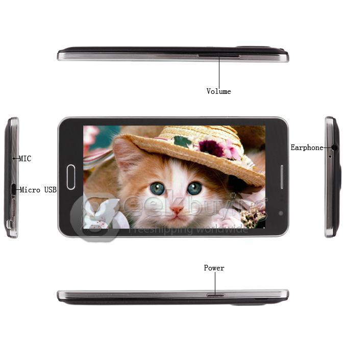 JIAKE N900W 5.3 inch Dual Core MTK6572 1.2GHz 512+4GB Android 4.2 3G/GPS- Black