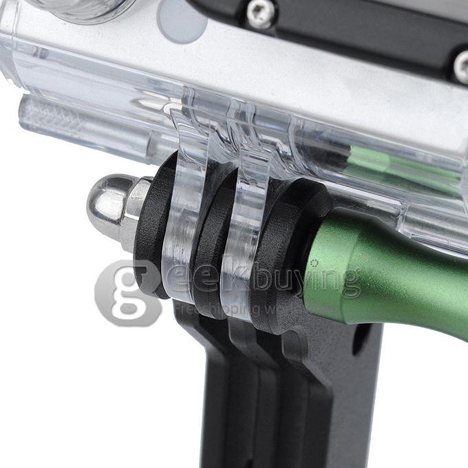 CNC Aluminum Alloy Extension Arm and Screw Mount Kits for Gopro HD Camera Hero 3+ / 3 / 2 (Black + Green)