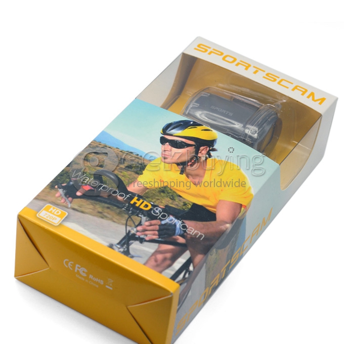F22 720P HD Mini Sports Action Camera Helmet Camcorder 30M Waterproof 1.3 Mega Pixels 120 Degree Wide Angle with 2 Mounts (Red)