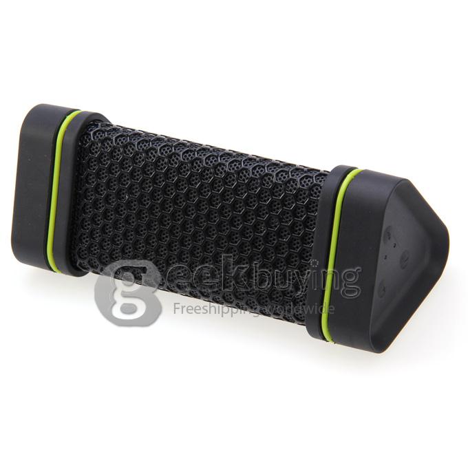 Portable Shockproof Wireless Remote Control Bluetooth Stereo Speaker - Black