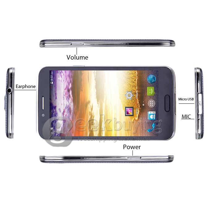 JIAKE JK3/JK-720 MTK6592 Octa Core 1.7GHz 5.0 Inch Android 4.4 OS Smartphone 1GB RAM 8GB ROM 8.0MP 2.0MP 3G GPS - Black