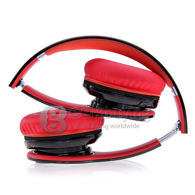 Syllable G15 Folding Design Wireless Bluetooth V2.0 Stereo Headphones with Mic Black + Red