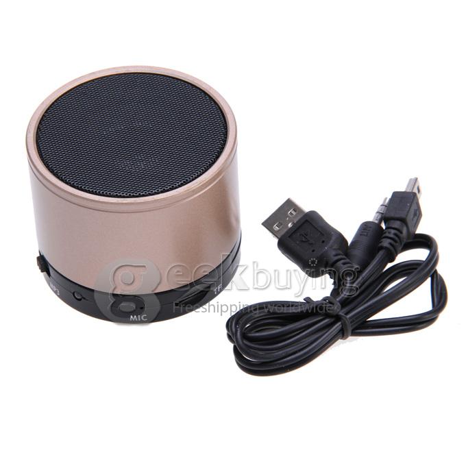 Wireless Portable Mini Bluetooth Speaker for Smart Phone MP3 PAD with Mic - Brown